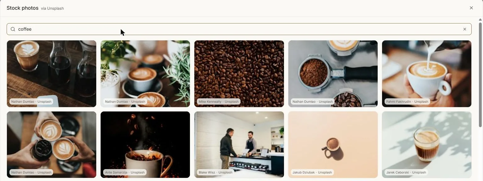 Stock photo search